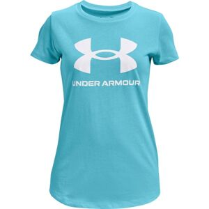 Dievčenské tričko Under Armour Live Sportstyle Graphic SS Opal Blue - YL